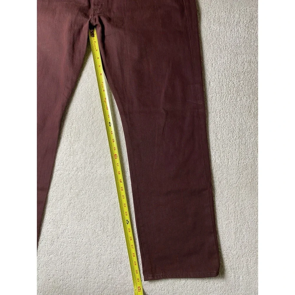 Levi's 501 XX Button Fly Jeans Men's 38‎ Measured 39x31 Maroon Burgundy Denim